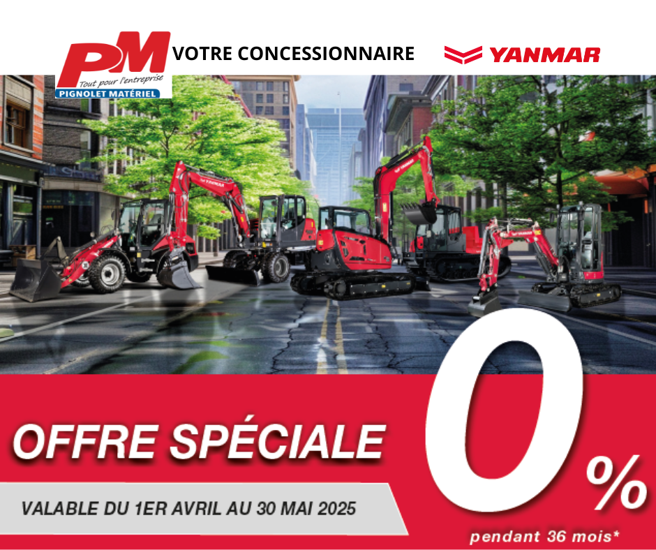 Yanmar Taux 0 mini pelle