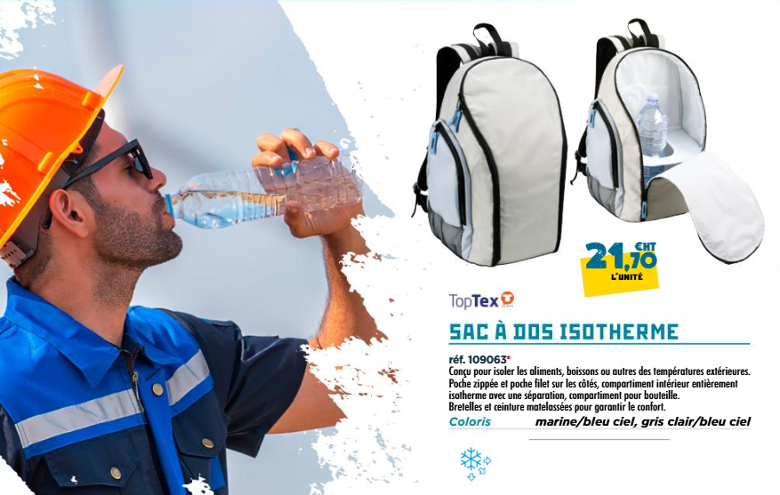 sac isotherme chantier été